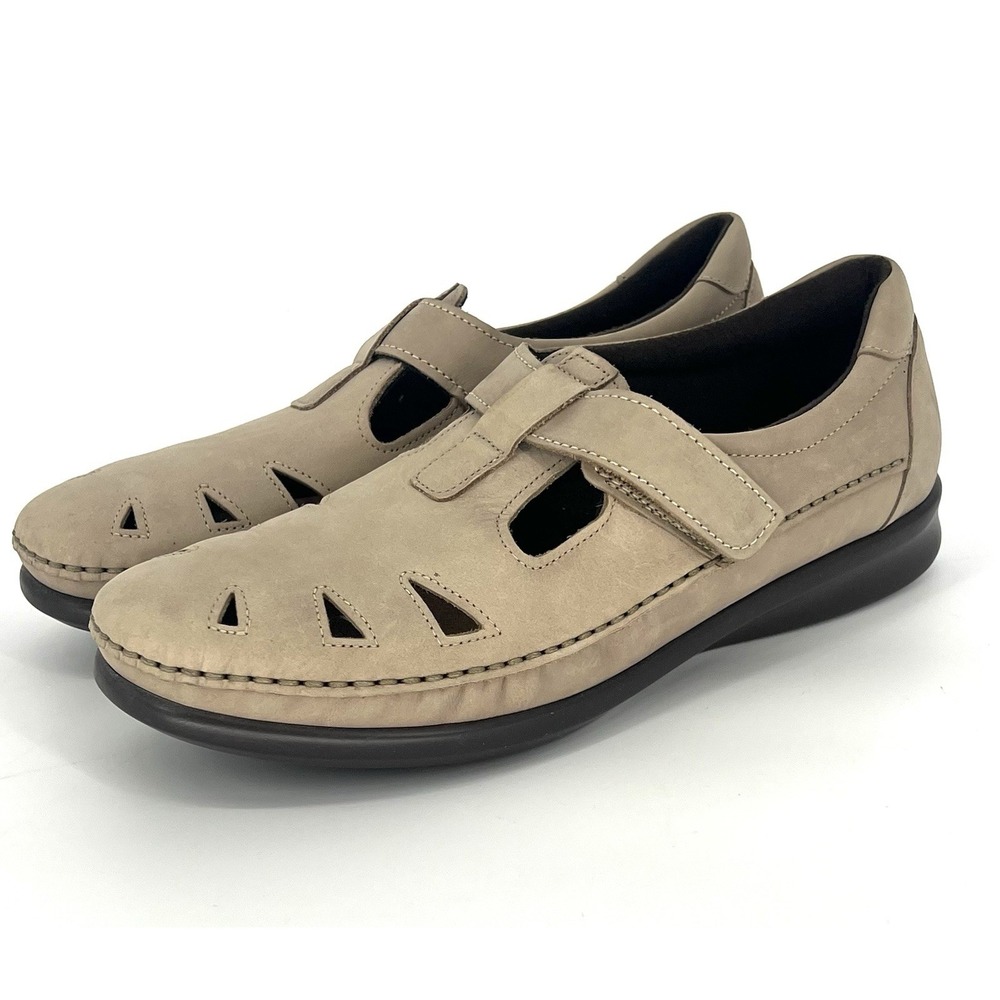 SAS Roamer Slip On Loafer Womens SZ 12 Sage Leather Shoes Comfort Adjustable